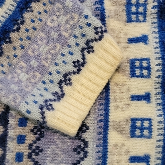 Made in Italy of Benetton Wool Sweater Knit Danish Pattern Scandinavian … - Picture 5 of 7